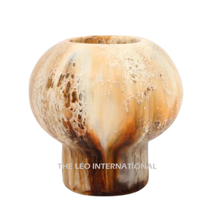 Porte-stylo de luxe en corne, forme ronde, couleur crème, fait main, pour la maison et le bureau - Product Image 5