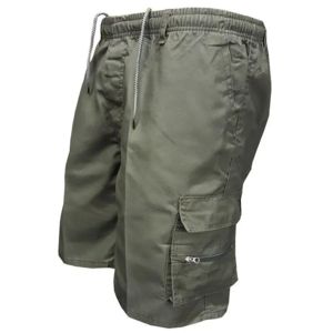 Shorts cargo streetwear pour hommes, 100% coton, taille haute, coupe large, avec cordon de serrage, poches à rabat, motif camouflage, personnalisables OEM - Product Image 6