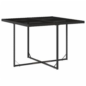 Juego de Comedor para Jardín en Negro y Blanco Crema - Product Image 3