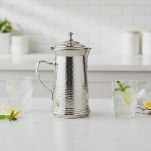 Carafe à eau en métal de qualité supérieure avec couvercle, carafe à boissons en acier inoxydable pour cuisine, hôtel, restaurant et hôtellerie - Product Image 2