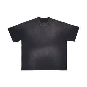 High Quality Sunfade Cropped Boxy Oversized Fit Mens <b>Tshirts</b> Custom Vintage Sun Faded Acid Wash T Shirt for Men - Product Image 1