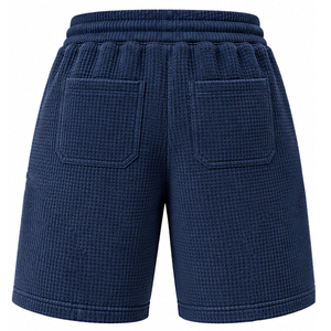 Shorts en tricot gaufré personnalisés pour hommes, décontractés, pour l'été, la gym, avec taille élastique et cordon de serrage, pour le fitness, l'entraînement, le sport - Product Image 6