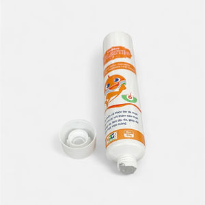 Emballage de luxe en tube plastique PE pour dentifrice enfant, orifice 5 mm, bouchon à vis en aluminium, scellage d'extrémité, impression personnalisée - Product Image 1