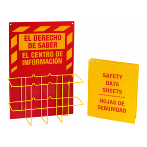 Estación MSDS Bilingüe Individual de 1.5" de Brady para Seguridad Industrial y de Laboratorio - Product Image 1