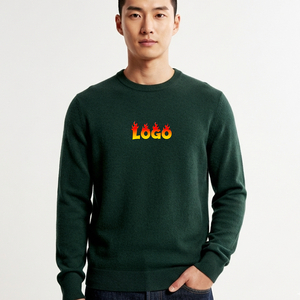 Custom Print Logo Eco-Friendly <b>Men's</b> Regular Fit Sweatshirt Heavyweight 100% Cotton Crew <b>Neck</b> Pullover Solid <b>Sweater</b> for Winter - Product Image 1