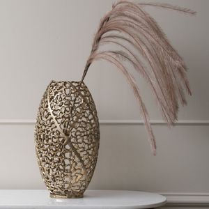 Vase à fleurs contemporain en métal pour la présentation d'arrangements floraux - Product Image 4