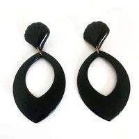 Unique Handmade Eco-Friendly Resin <b>Earrings</b> Floral Pattern Hand-painted Design Earthy Tone for Office Daily Wear Wholesale - Product Image 2