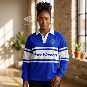 Camiseta de Rugby de la Hermandad Zeta Phi Beta para Mujer, con Cuello, Bloques de Color, Estilo Universitario, Polo de Rugby con Letras Griegas Bordadas, Top Deportivo - Product Image 5