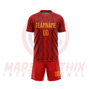Fournisseur direct d'usine, vêtements de sport, uniformes de football, bonne qualité, ensemble d'uniformes de football personnalisés avec nom et numéro. - Product Image 2