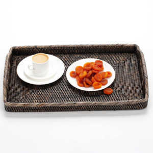 Rattan storage <b>organiser</b> restaurant hotel supplies eco friendly decor trays handbraided tray - Product Image 5