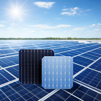 Celdas Solares Monocristalinas PERC de 210 mm, 23% de Eficiencia, Bifaciales, para Panel Solar