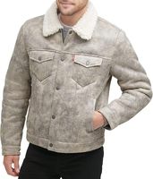Veste en laine mélangée pour homme avec doublure en fausse fourrure, col rabattable, coupe-vent, manteau d'hiver, coupe classique, style workwear