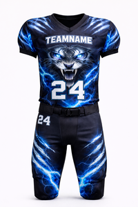 Camiseta Azul de Entrenamiento de Fútbol Americano para Hombre, Uniforme Deportivo Transpirable de Secado Rápido, Diseño Sublimado de Última Generación - Product Image 3