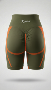 Shorts de sport pour femme, taille haute, sans couture, respirants, style streetwear, pour yoga, gym et fitness, avec effet scrunch et compression push-up fessier - Product Image 5