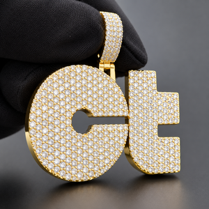 Custom Fully Iced 925 <b>Silver</b> <b>Initial</b> Letter Pendant Fine Luxury Hip Hop Style Logo Charms Moissanite Diamond <b>Necklace</b> for Unisex - Product Image 4