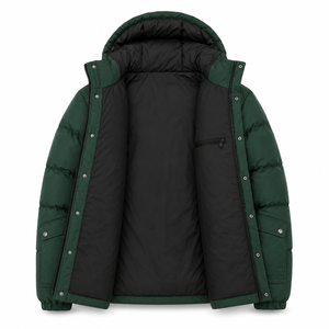 Veste matelassée coupe-vent pour homme, en polyester épais, col montant, rembourrage thermique, grandes poches utilitaires - Streetwear d'hiver - Product Image 5