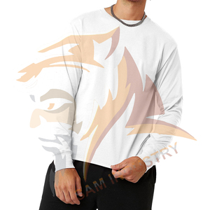 เสื้อยืดแขนยาวผู้ชายผ้าฝ้ายเนื้อนุ่มพิมพ์โลโก้แบบกำหนดเองคุณภาพพรีเมียมระบายอากาศได้ดีสไตล์ลำลองแนวสตรีทแวร์ - Product Image 2