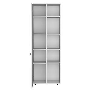 Armadio da cucina bianco Cary da 67 pollici di altezza di Depot E Shop, con una porta e cinque ripiani interni ed esterni - Product Image 4
