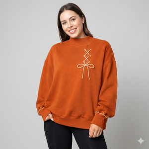 Sweat-shirt à col montant pour femme, extensible, couleur unie, vêtement décontracté - Product Image 1