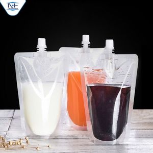 Pochettes à Boissons Transparentes de Haute Qualité en PET+PE Recyclable, Imprimées par Gravure, avec Bec Verseur, 100ML/150ML/250ML/500ML, Sachets Doypack pour Eau - Product Image 4