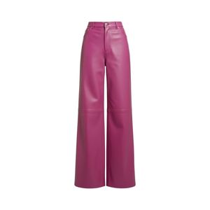 <b>Men's</b> High Waist genuine Coated Wide Leg Pants With Button Fly Casual Autumn Wear - Product Image 3