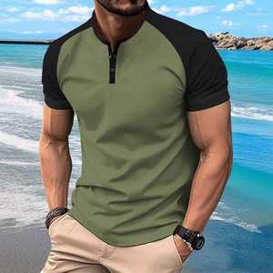 T-shirt de sport personnalisé pour homme, couleur unie, athlétique, entraînement en salle de sport, séchage rapide, polyester/coton, vêtements de sport en gros - Product Image 4