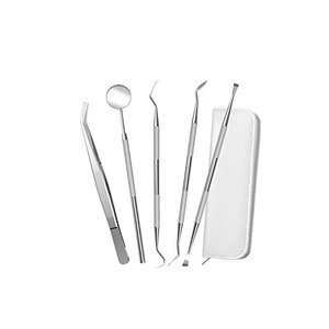 Kit d'instruments chirurgicaux dentaires, kit de nettoyage dentaire, vente chaude, source d'alimentation manuelle, acier, hygiène buccale - Product Image 1
