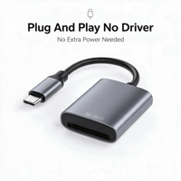 Lecteur de carte SD USB Type C 2.0, adaptateur de mémoire OTG portable en alliage d'aluminium pour ordinateur portable, tablette, téléphone, appareil photo, transfert de fichiers