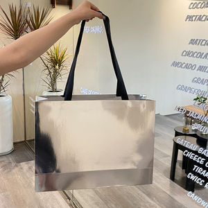 Luxury Custom Kraft Paper Packaging <b>Bags</b> with Magnetic Flap Ribbon Handles and Laminated Finish for Shoes Food <b>Gifts</b> and Retail - Product Image 6