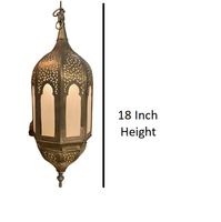 Lanterne marocaine dorée attrayante et magnifique, style minaret, porte-bougie durable, écologique, matériaux personnalisés pour la maison