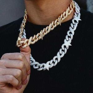 Bracelet Moissanite Cuban Link Iced Out Star Chain, Bijoux Hip Hop de Luxe pour Hommes et Femmes, Cadeau Tendance - Product Image 2