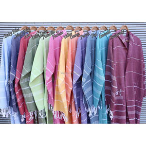 High Quality Fringed Hammam Towel Lightweight Foldable Colorful Travel Beach <b>Blanket</b> Washable Indian Bath Towels with Pockets - Product Image 1