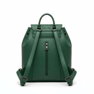 Zarina Wear Women’s Classic <b>Black</b> Full-Grain <b>Leather</b> <b>Backpack</b>, Silver Hardware, Multi-Pocket | OEM/ODM Supplier - Product Image 5