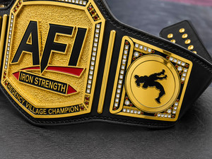 Customized AFI Casual Regency Village <b>Belt</b> Zinc Alloy <b>Gold</b> Plated Rhinestone Decorated Plate Buckle 1.5 Inches Width 34 Inches - Product Image 5