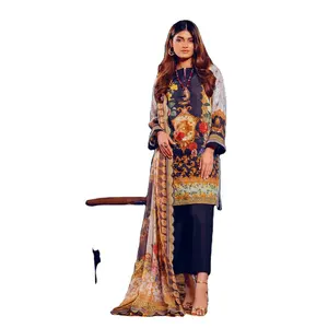 休闲女装草坪漂亮黑色热卖巴基斯坦和印度套装夏装