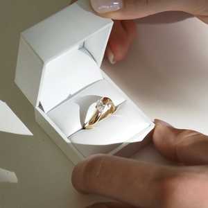 0,50-1.0ct Marquise Wavy Lab-Anillo de compromiso de diamantes cultivados - Product Image 4