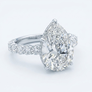 Anillo de Compromiso Clásico de Oro Blanco de 14 Quilates con Diamantes, Minimalista, Liso, Brillante, para Uso Diario, Regalo de Joyería para un Look Moderno, para Fiestas - Product Image 3