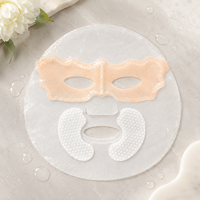 Masque facial en feuille de fibres végétales composites multi-zones Y484 avec panneaux pour les yeux à l'astaxanthine et pour les lèvres aux perles, pour la vente en gros OEM