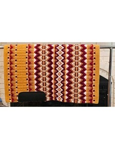 Couverture de selle western haut de gamme, tapis de selle pour cheval, couverture d'équitation en laine faite à la main pour l'équitation quotidienne et l'entraînement - Product Image 1