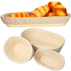 Rattan Bread Proofing Baking Natural Woven Oval Round Rattan Banneton King Craft Viet Wholesaler Bread Proofing <b>Basket</b> - Product Image 1