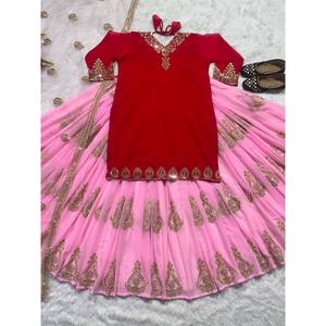 Designer Women's Party Wear Lehenga <b>Set</b> with Fancy Top New Style - Product Image 1