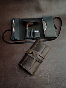 Estuche Enrollable para Pipas de Tabaco, Hecho a Mano, de Cuero Genuino, Resistente, a Prueba de Olores, Accesorios Personalizados para Fumar (110 Caracteres) - Product Image 5