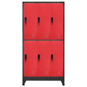 Armoire de rangement en acier anthracite et rouge 35.4 "x 17.7" x 70.9" - Product Image 2