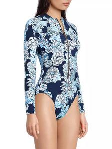 เสื้อแรชการ์ดแขนยาวคุณภาพสูง ซิปดีไซน์ทันสมัย สำหรับผู้หญิง ป้องกันแสงแดด UPF50 เหมาะสำหรับว่ายน้ำและเล่นเซิร์ฟ - Product Image 2