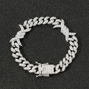 Bracelet Miami Cuban en argent 925 de qualité supérieure avec diamants Moissanite pour hommes, bijoux Hip Hop disponibles à prix abordable - Product Image 6