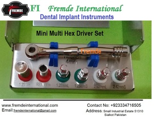 Kit de Destornilladores Manuales Universales para Implantes, Juego de Instrumentos Quirúrgicos Dentales, Llave de Trinquete, Llave Dinamométrica de Acero Inoxidable - Product Image 4