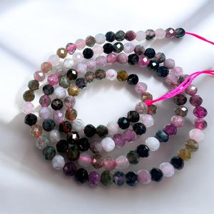 Cuentas Redondas Facetadas de Turmalina Multicolor de 3.5mm para la Fabricación de Joyas - Product Image 3