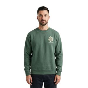 Sudadera Motivacional de Felpa de Algodón Verde Bosque para Hombre, Cuello Redondo, con Gráfico Textual, Manga Larga, Estilo Urbano - Product Image 5