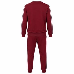 Womens Burgundy Solid Printed Front Tracksuit Set Custom <b>Gym</b> Activewear Sportswear Jogger <b>Sweatshirt</b> Polyester/Cotton Jersey - Product Image 6
