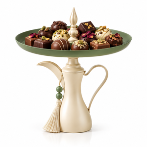 Elegant Octagonal <b>Glass</b> Chocolate <b>Stand</b> with Cutout Base for Hotels Restaurants & Weddings Custom Sizes & Colors Available Here - Product Image 3
